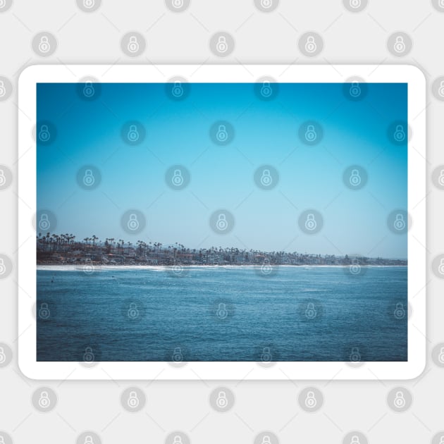 Oceanside California View of City from Pier V2 Magnet by Family journey with God